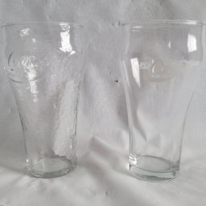 Set of 2 Coca-Cola Coke Glasses 6"  Excellent condition with no cracks or chips